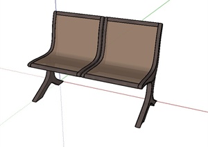 某园林景观室内坐凳设计SU(草图大师)模型素材