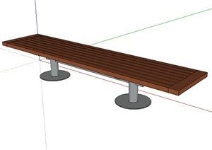某园林景观室外坐凳设计SU(草图大师)模型素材4