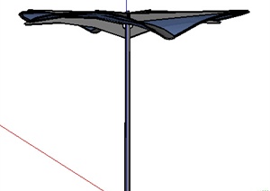 园林景观之现代室外遮阳伞设计SU(草图大师)模型4