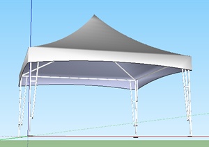 园林景观之现代室外遮阳伞设计SU(草图大师)模型5