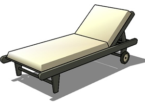 设计素材之现代躺椅设计SU(草图大师)模型
