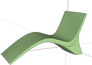 设计素材之现代躺椅设计SU(草图大师)模型2