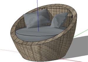 设计素材之现代躺椅设计SU(草图大师)模型5