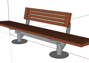 园林景观之现代室外座椅设计SU(草图大师)模型2