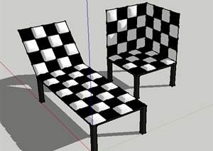 设计素材之现代躺椅设计SU(草图大师)模型8