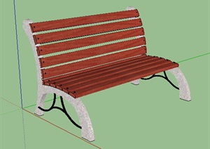 园林景观之现代座椅设计SU(草图大师)模型12