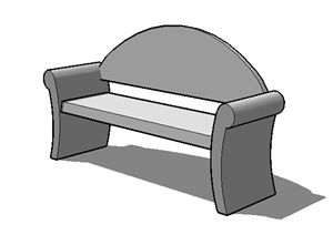 园林景观之现代座椅设计SU(草图大师)模型13