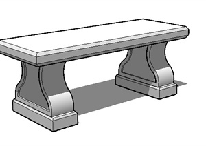 园林景观之现代坐凳设计SU(草图大师)模型2