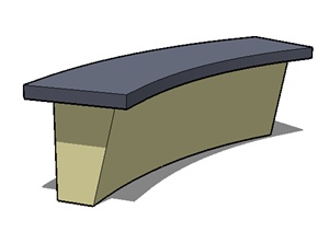 园林景观之现代坐凳设计SU(草图大师)模型3