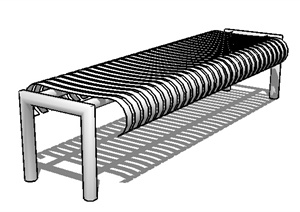 园林景观之现代坐凳设计SU(草图大师)模型5