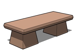 园林景观之现代坐凳设计SU(草图大师)模型6