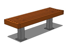 园林景观之现代风格坐凳设计SU(草图大师)模型2