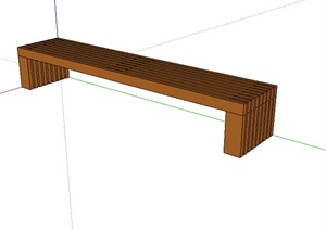 某园林景观坐凳设计SU(草图大师)模型参考5