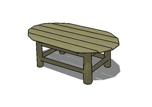 某园林景观座椅设计SU(草图大师)模型素材2
