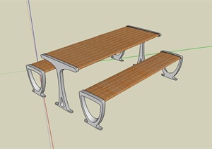 某园林景观室外坐凳设计SU(草图大师)模型素材9