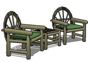 园林景观之现代风格座椅设计SU(草图大师)模型17