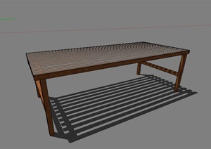 某园林景观室外坐凳设计SU(草图大师)模型素材11