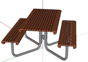 园林景观之现代风格桌凳设计SU(草图大师)模型