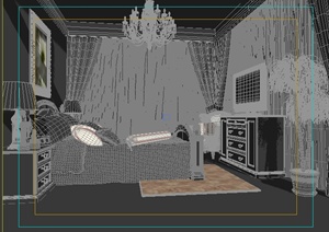 某现代卧室空间室内装饰3DMAX模型