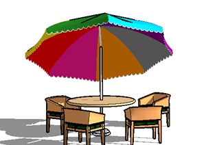 设计素材之现代遮阳伞设计SU(草图大师)模型10