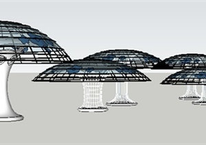 设计素材之现代遮阳伞设计SU(草图大师)模型11