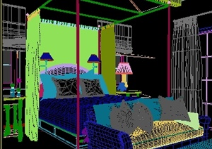 某现代风格卧室室内装饰3DMAX模型