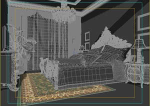 某欧式风格卧室室内装饰设计整体3DMAX模型