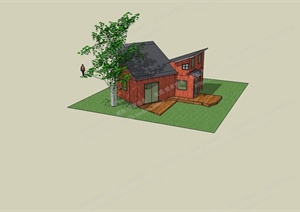 某住宅建筑设计SU(草图大师)精细模型