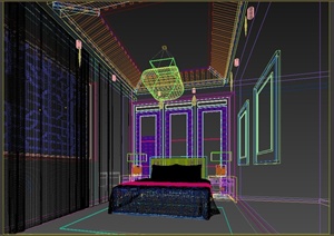 某卧室装饰设计3DMAX模型（1）