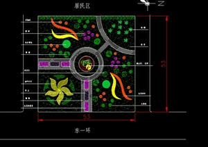 某庭院花园小游园设计CAD图纸