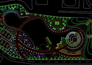 某大型广场园林景观设计CAD图纸