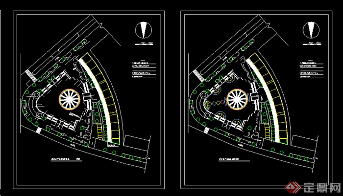 某小型广场施工图设计CAD图纸参考(2)