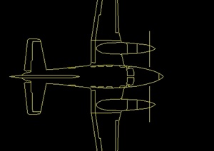 CAD平面图块——飞机、直升机图块