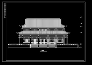 某古典中式大殿设计施工图CAD图纸