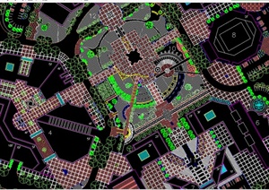 某大型城市广场设计CAD图纸参考1