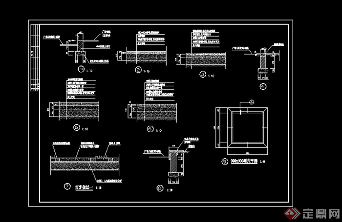 某园林景观树池施工图设计CAD图纸2(1)