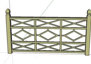 室外围栏设计SU(草图大师)模型