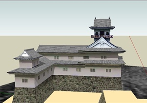 某古典中式旅游区景观设计SU(草图大师)模型3