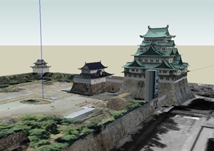 某古典中式旅游区景观设计SU(草图大师)模型4