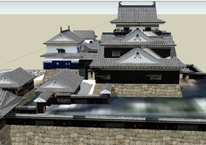 某古典中式旅游区景观设计SU(草图大师)模型6