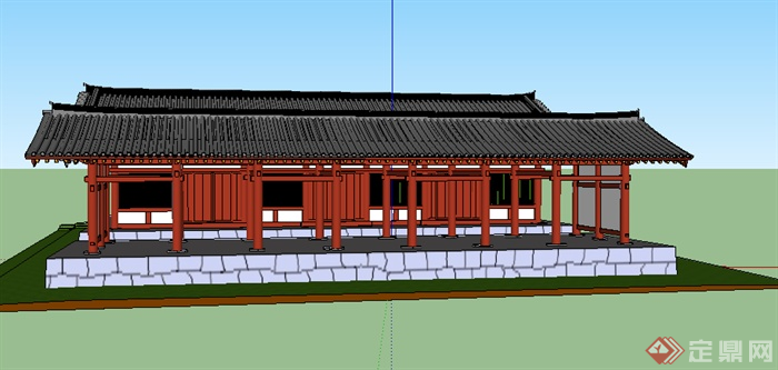 某中式居住建筑设计SU模型素材(2)