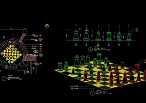 某国际象棋盘设计详图
