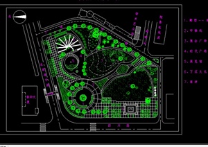 某园林景观广场景观绿化设计CAD图纸