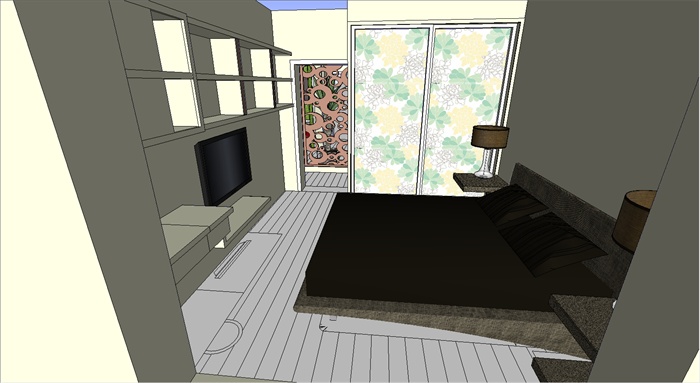 室内装饰之住宅空间设计方案SU模型1(2)