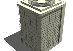一个空气冷凝器整体SU(草图大师)模型