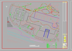 某园林景观网球场施工图设计CAD图纸4