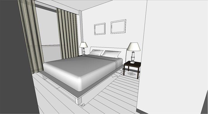 室内装饰之室内空间设计方案SU模型1(4)