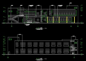 某学校二层食堂建筑设计建筑施工图