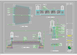 某园林景观景桥施工图设计CAD图纸