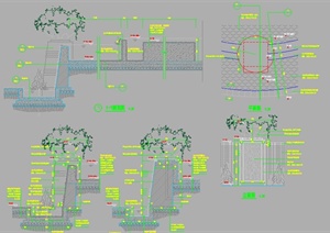 某园林景观花钵设计施工图CAD参考